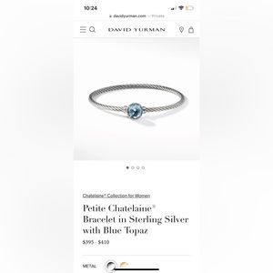 Petite Chatelaine® Bracelet in Sterling Silver with Blue Topaz